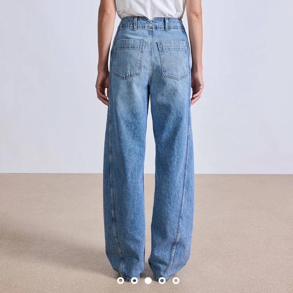 Apiece Apart Blue Wide Leg Jeans - Picture 2 of 10